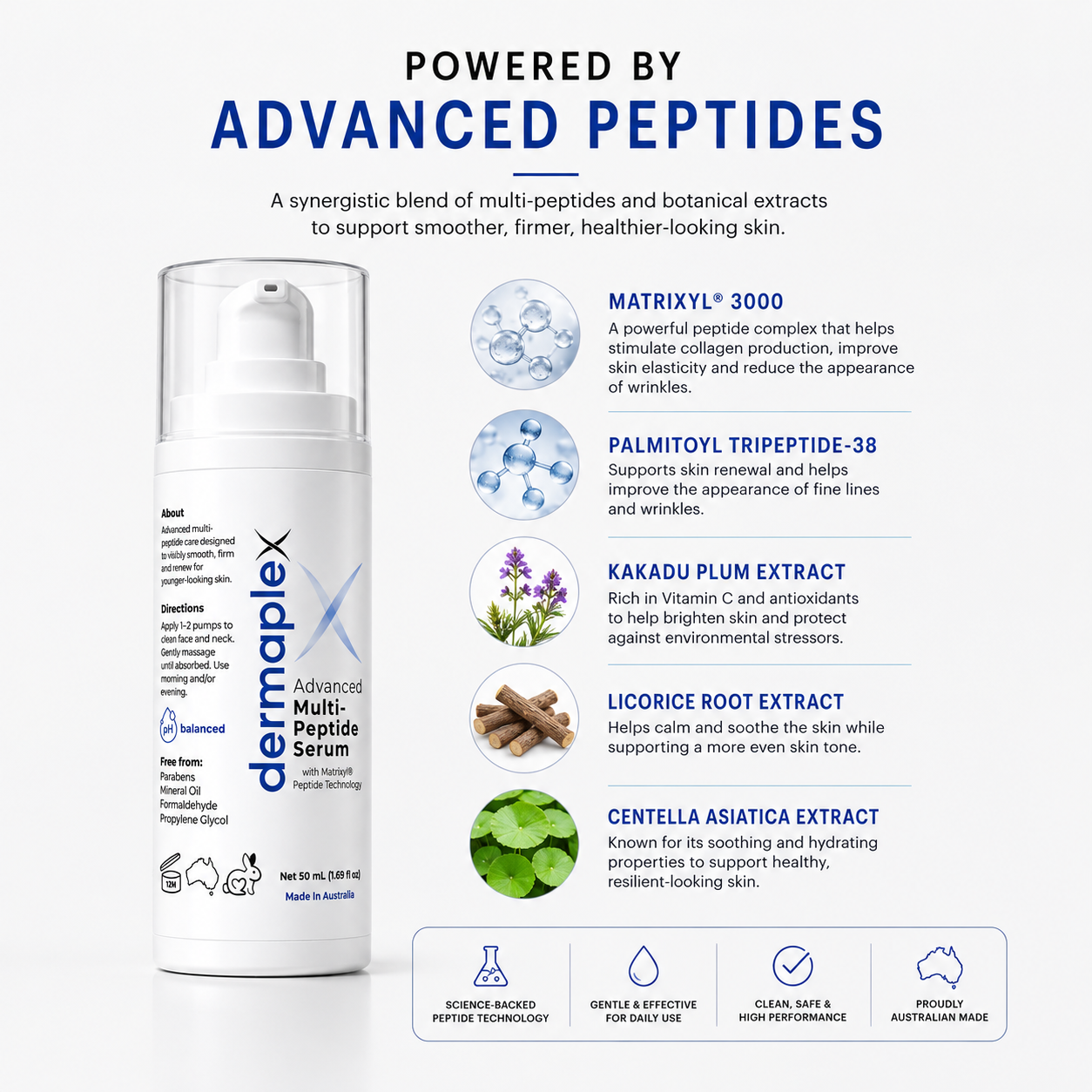 Dermaplex Advanced Multi-Peptide Serum – Firming & Wrinkle Care | 50mL