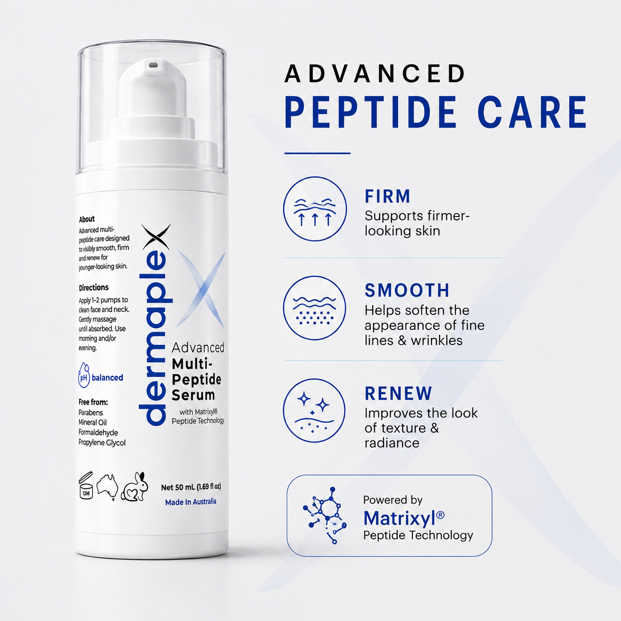 Dermaplex Advanced Multi-Peptide Serum – Firming & Wrinkle Care | 50mL