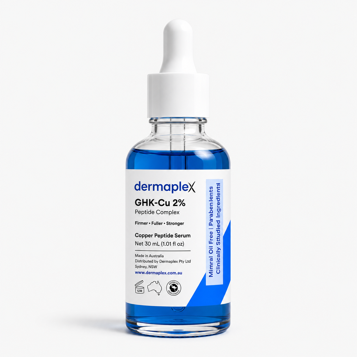 Dermaplex GHK-Cu 2% Copper Peptide Serum – Hair & Skin | 30mL